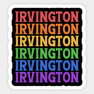 IRVINGTON COLORFUL TEXT Sticker